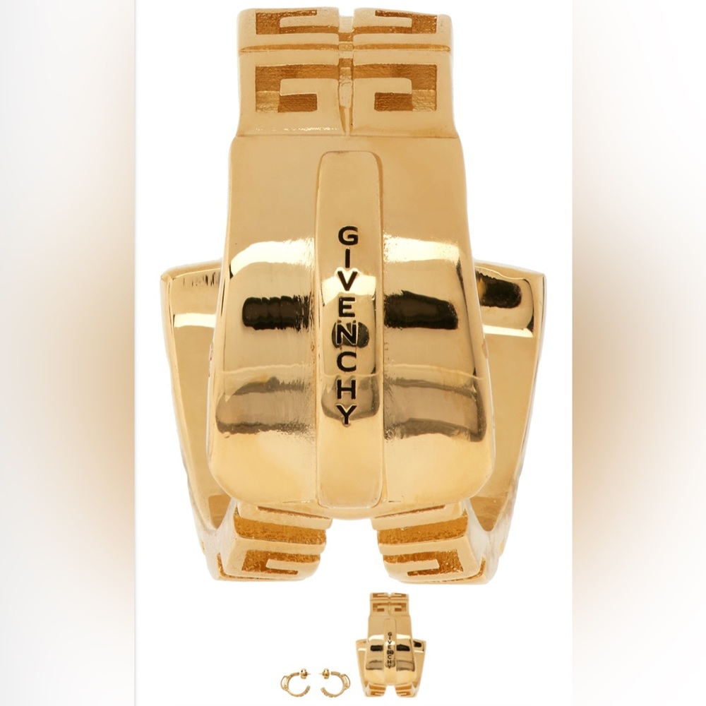 Givenchy G-Zip Golden Hoop Earrings.